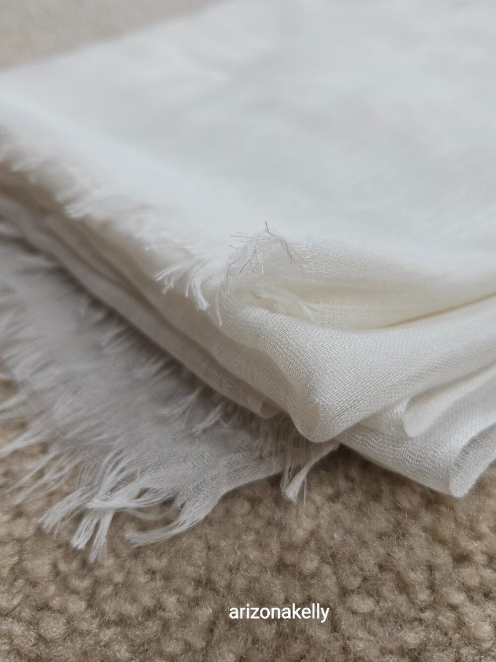NWT Nordstrom Silk/Modal Scarf Lightweight Gauzy Breezy Ivory - Picture 1 of 11